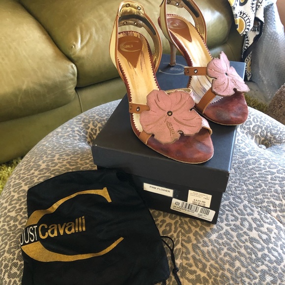 Just Cavalli Shoes - Just Cavalli Pink and Brown Heels